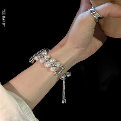 OEM ODM Vrouwen Metalen Diamanten Juwelen Armband Armband Mode Handgemaakte horlogebanden Voor iWatch Series 8 7 6 5 4 3 2 1