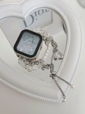 Edelstaal sieradenband voor Apple Watch 38mm Series 8 7 6 5 4 3 2 Smart Watch